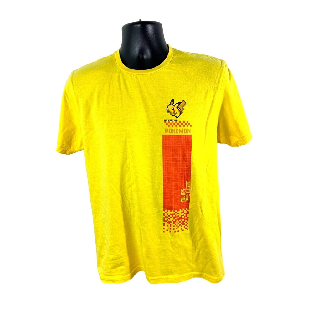 Pokemon Center Pikachu Pixel Graphic T Shirt Yellow M